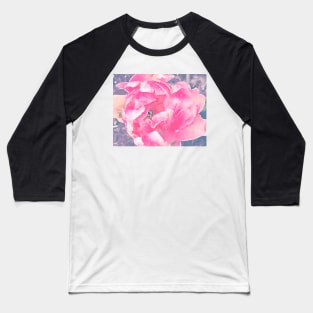 Pink Tulip close up Baseball T-Shirt